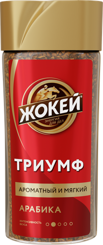 Кофе растворимый ЖОКЕЙ Триумф сублимированный, ст/б, 95г, картинка