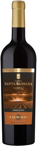Вино CASTILLO SANTA BARBARA Gran Reserva Валедепениас сортовое коллекционное красное сухое, 0.75л, детальное фото