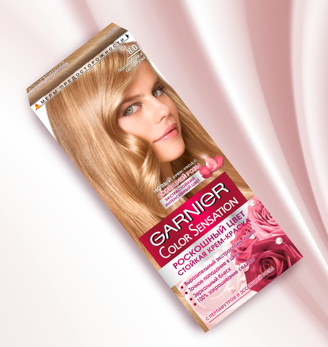 Краска для волос COLOR SENSATION 8.0 Переливающийся светло-русый, 110мл, детальное фото