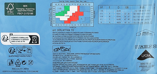 Колготки женские OMSA Attiva 70 den, daino 3, картинка