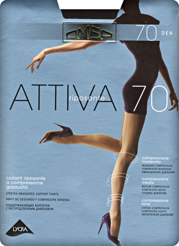 Колготки женские OMSA Attiva 70 den, daino 5-XL, изображение