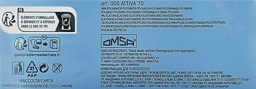 Колготки женские OMSA Attiva 70 den, nero 3, крупный план