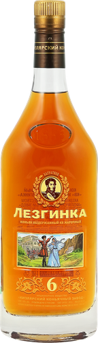 Коньяк ЛЕЗГИНКА выдержанный марочный КВ 40%, 0.5л, фото
