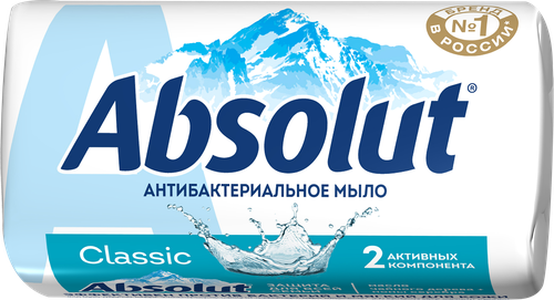 Туалетное мыло ABSOLUT Classic антибактериальное, освежающее, 90г, картинка