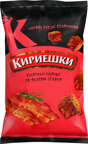 Сухарики ржаные КИРИЕШКИ Бекон, 100г, фото