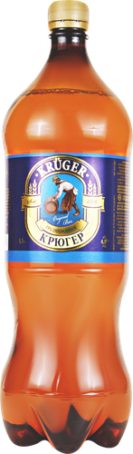 Пиво светлое КРЮГЕР Традиционное фильтрованное пастеризованное, 4,9%, 1.5л