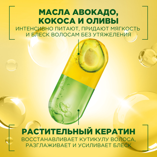 Шампунь для поврежденных и ослабленных волос FRUCTIS Тройное восстановление, укрепляющий, 400мл, фотография