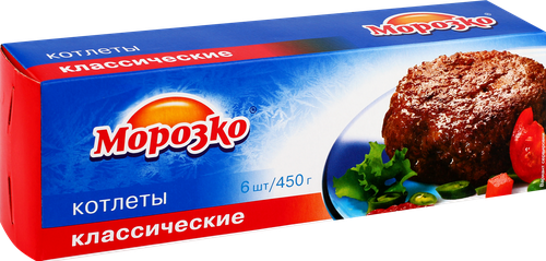 Котлеты МОРОЗКО Классические, категория В, 450г, детальное фото