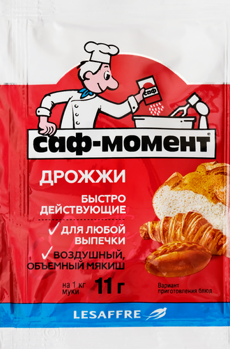Дрожжи хлебопекарные САФ Момент быстродействующие, 11г, картинка
