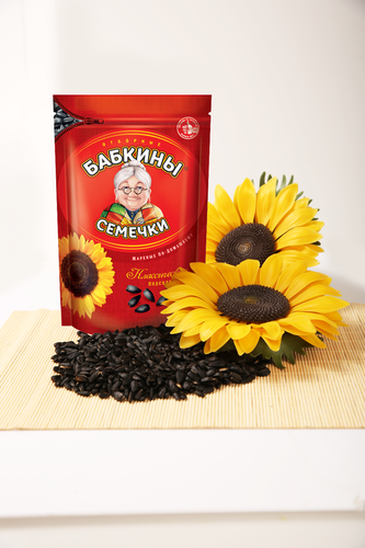 Семечки подсолнечные БАБКИНЫ СЕМЕЧКИ, 300г, крупный план