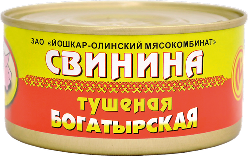 Свинина тушеная ЙОШКАР-ОЛИНСКИЙ МК высший сорт, ГОСТ, 325г, крупный план