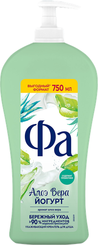 Гель для душа ФА Yoghurt Алоэ Вера, 750мл, детальное фото