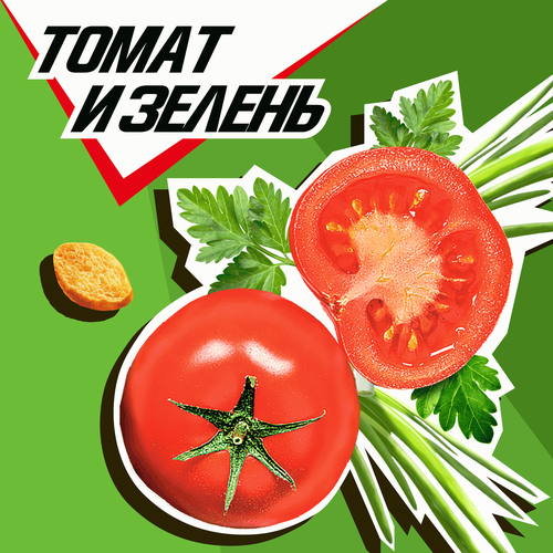 Сухарики ХРУСTEAM багет Томат и зелень, 60г, фото