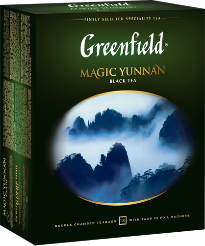 Чай черный GREENFIELD Magic Yunnan, 100пак, вид