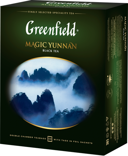 Чай черный GREENFIELD Magic Yunnan, 100пак, вид