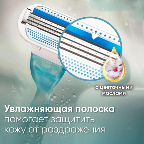 Бритва женская GILLETTE Venus Smooth, с 1 сменной кассетой, крупный план