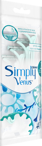 Бритва одноразовая женская GILLETTE Venus Simply 2, 4шт, детальное фото