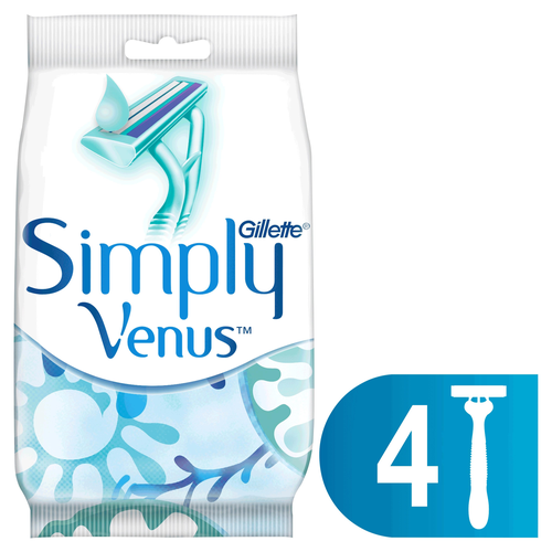 Бритва одноразовая женская GILLETTE Venus Simply 2, 4шт, картинка