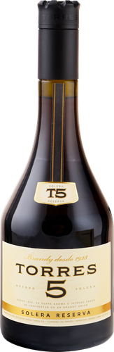 Бренди TORRES 5 Solera Reserva 38%, 0.7л, вид