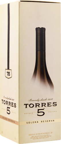 Бренди TORRES 5 Solera Reserva 38%, 0.7л, изображение