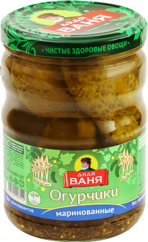 Огурчики маринованные ДЯДЯ ВАНЯ, 950г, картинка