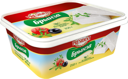 Сыр PRESIDENT Брынза 45%, без змж, 250г, картинка