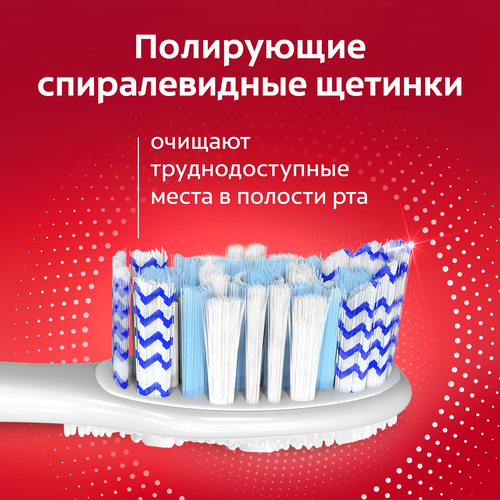 Зубная щетка COLGATE 360 Optic White отбеливающая, средней жесткости, детальное фото