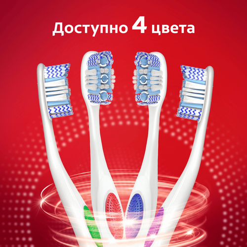 Зубная щетка COLGATE 360 Optic White отбеливающая, средней жесткости, картинка