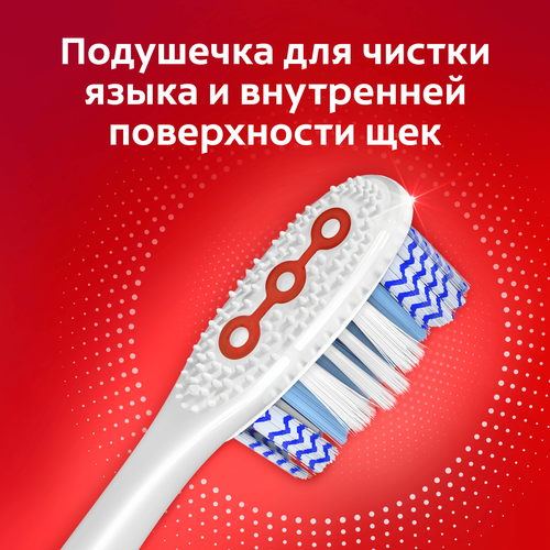 Зубная щетка COLGATE 360 Optic White отбеливающая, средней жесткости, вид