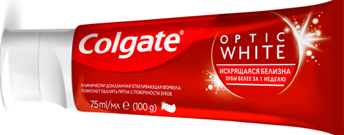 Зубная паста COLGATE Optic White Искрящаяся мята отбеливающая, 75мл, картинка