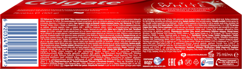 Зубная паста COLGATE Optic White Искрящаяся мята отбеливающая, 75мл, крупный план