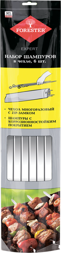Набор шампуров FORESTER маленькие, Арт. RZ-450SB, 6шт, вид