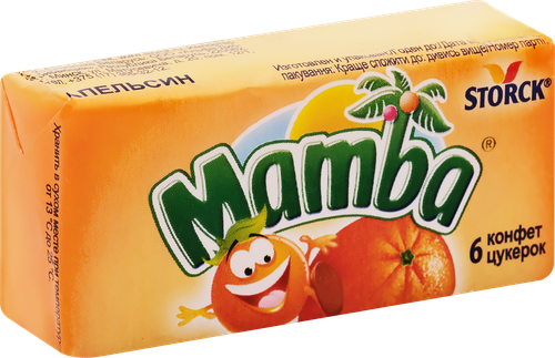 Конфеты жевательные MAMBA, 26,5г, крупный план