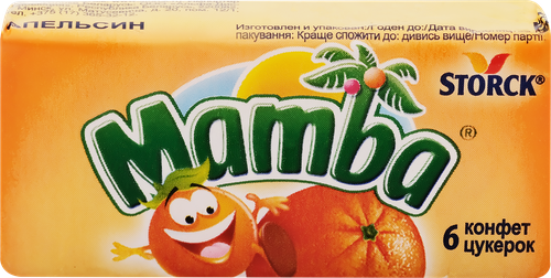 Конфеты жевательные MAMBA, 26,5г, вид