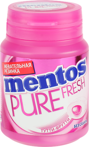 Жевательная резинка MENTOS со вкусом Тутти Фрутти, без сахара, 54г, крупный план