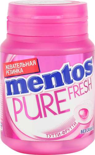 Жевательная резинка MENTOS со вкусом Тутти Фрутти, без сахара, 54г, крупный план