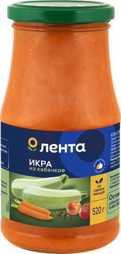 Икра из кабачков ЛЕНТА, 520г, вид