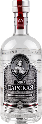 Водка ЦАРСКАЯ Оригинальная 40%, 0.7л, крупный план
