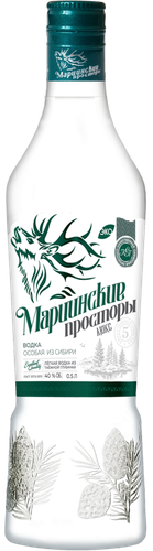 Водка МАРИИНСКИЕ ПРОСТОРЫ Люкс особая 40%, 0.5л