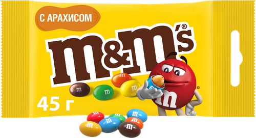 Драже M&M'S С арахисом, 45г, изображение