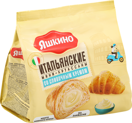 Мини-круассаны ЯШКИНО со сливочным кремом, 180г, фото