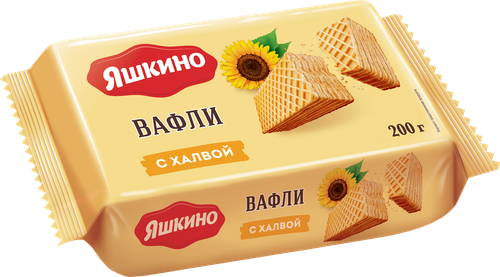 Вафли ЯШКИНО с халвой, 200г, картинка