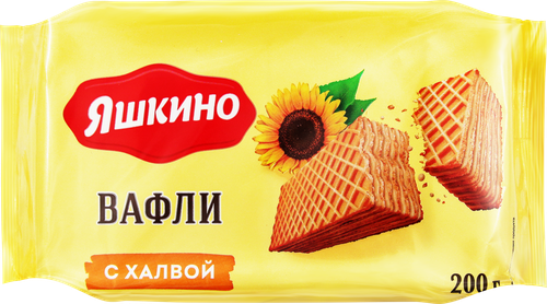 Вафли ЯШКИНО с халвой, 200г, детальное фото