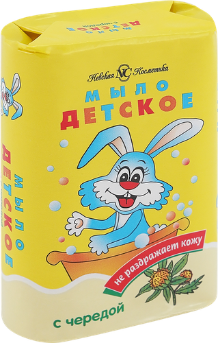 Туалетное мыло НЕВСКАЯ КОСМЕТИКА Детское с экстрактом череды, 90г, фото
