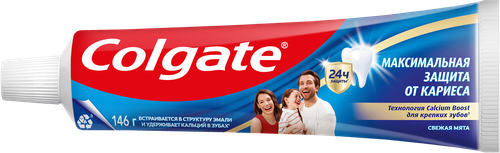 Зубная паста COLGATE Максимальная защита от кариеса Свежая мята с 
комплексом кальция и фторида и технологий Calcium-lock, 100мл, фото