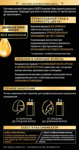 Краска для волос СЬЁСС Oleo Intense 5–86 Карамельный каштановый, 115мл, крупный план