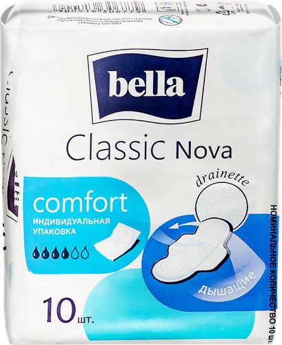 Прокладки BELLA Classic Nova Comfort, 10шт, детальное фото