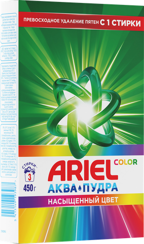 Стиральный порошок для цветного белья ARIEL Color, автомат, 450г, вид