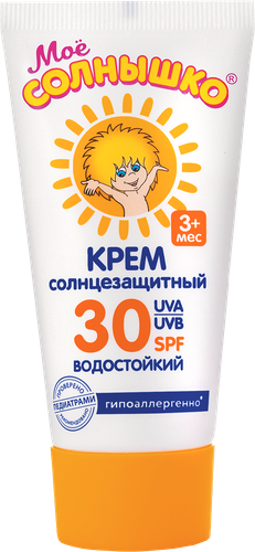Крем солнцезащитный детский МОЕ СОЛНЫШКО SPF30, 55мл, детальное фото
