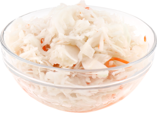 Капуста квашеная БЕЛОРУЧКА с морковью и хреном, 1000г, крупный план